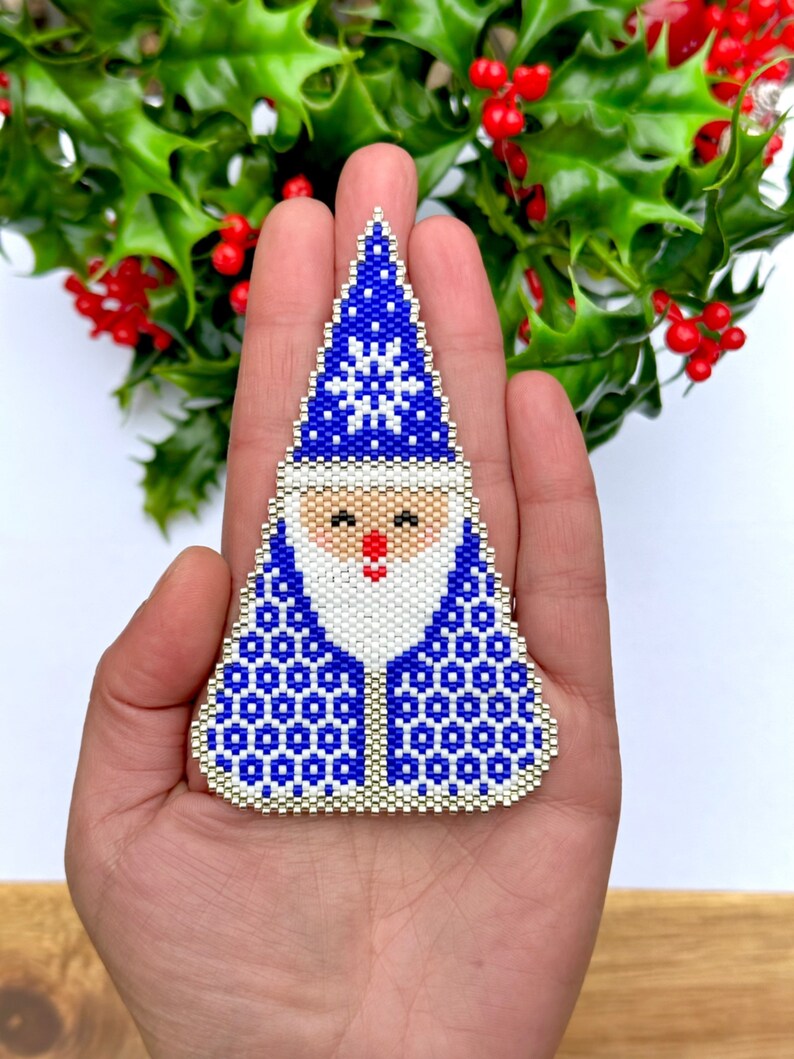 Peyote Stitch and Brick Stitch Santa Claus Pattern Christmas - Etsy