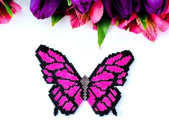 Schmetterling-Ziegelstein-Muster, Miyuki Delica (PDF-Muster)