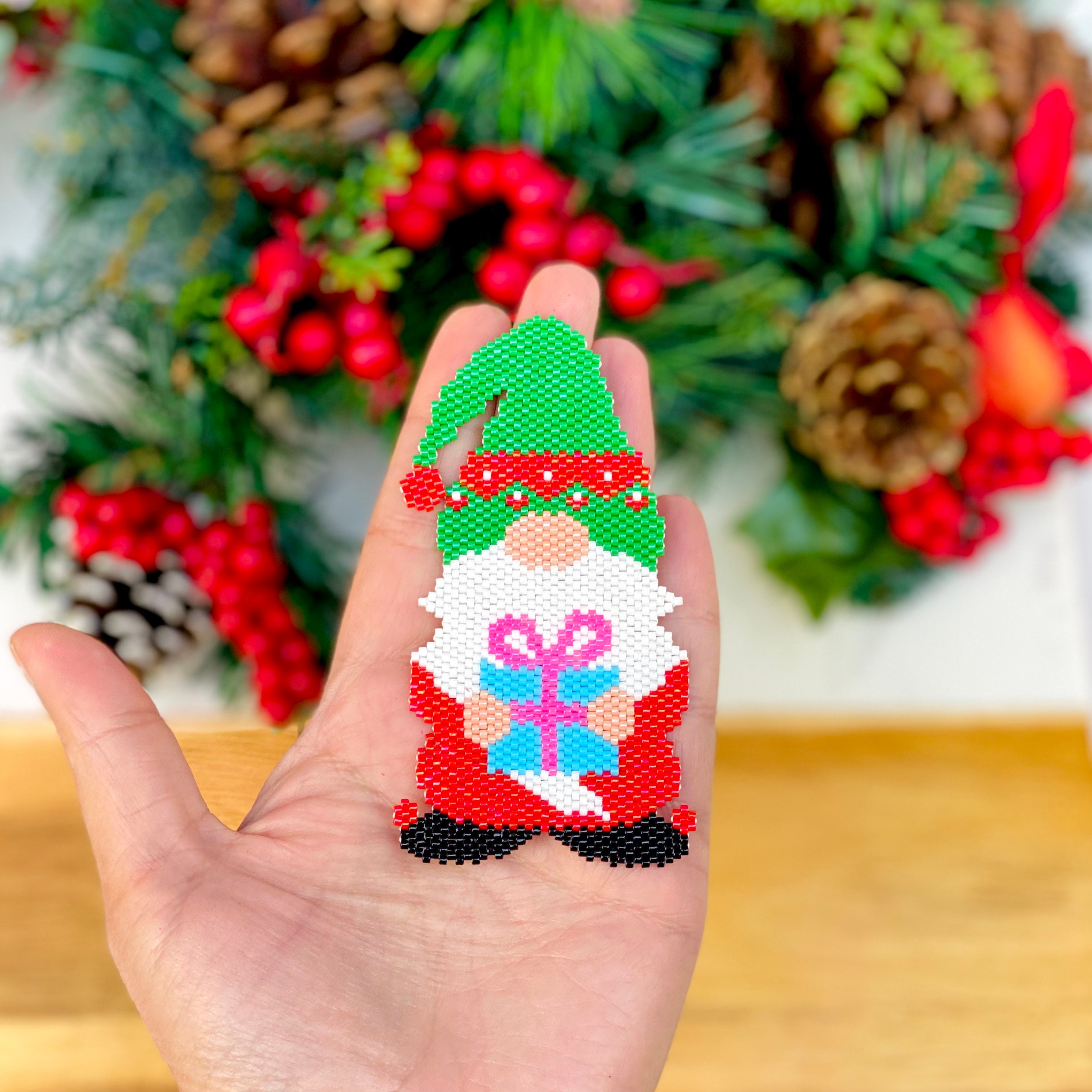 Peyote Stitch Gnome Pattern, Brick Stitch Gnome Pattern, Digital Download, PDF Beaded Pattern, Beaded Pattern, Peyote Stitch, Brick Stitch