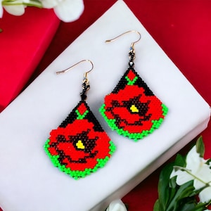 Brick Stitch Earrings Patterns, Brick Stitch Pattern, Instant Download PDF, Digital file pdf, Brick Stitch PDF Pattern,Earrings,Bead Weaving