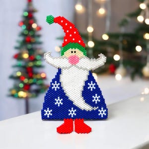 Peyote Stitch or Brick Stitch Santa Claus Pattern, Christmas Banner, PDF Beaded Pattern, Beaded Pattern, Peyote Stitch, Brick Stitch, Santa