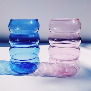 Ripple Wavy Glass Cup -   Bubble glass, Glass cup, Glass