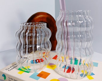 JUMBO Ripple Wavy glass and vase.