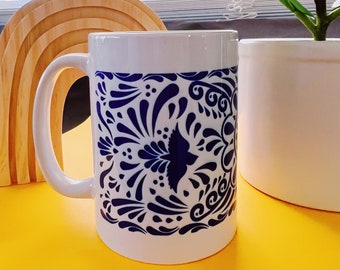 Talavera mexicana coffee mug/ Tacita de café