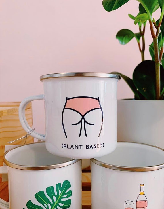 Pink Plant Based coffee mug
