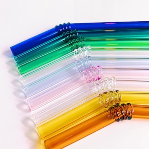 Glass colored straw