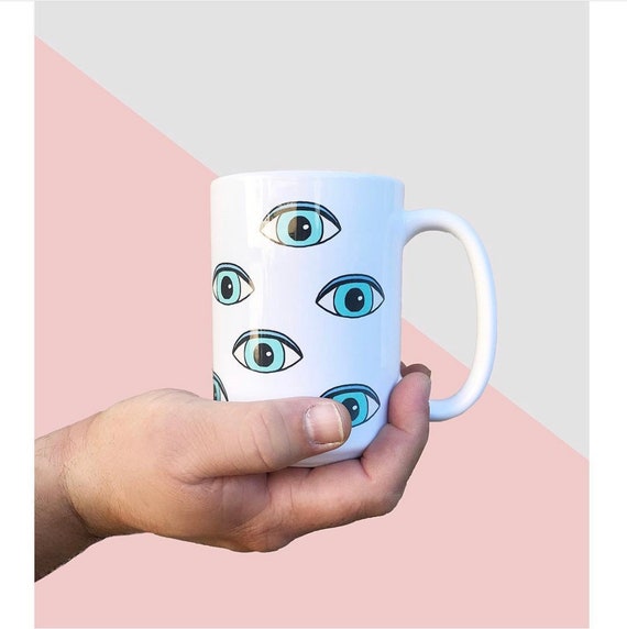 Blue eyes coffee mug