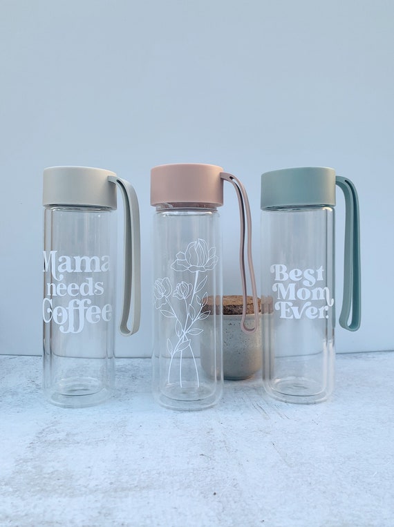 Double wall- reusable Glass water bottle.