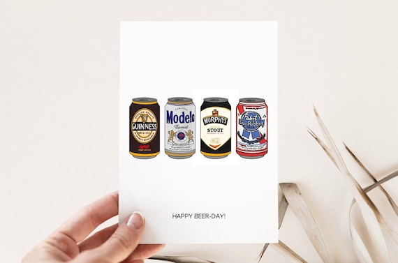 Happy Beer-day- Printed Card