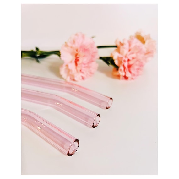 Glass Boba straw- Pink and purple