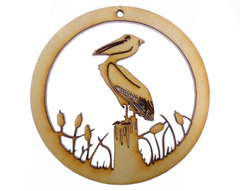 Personalized Pelican Ornament, Pelican Christmas Ornament, Pelican Decorations, Pelican Gift, Coastal Decor, Unique Beach Gift Ideas