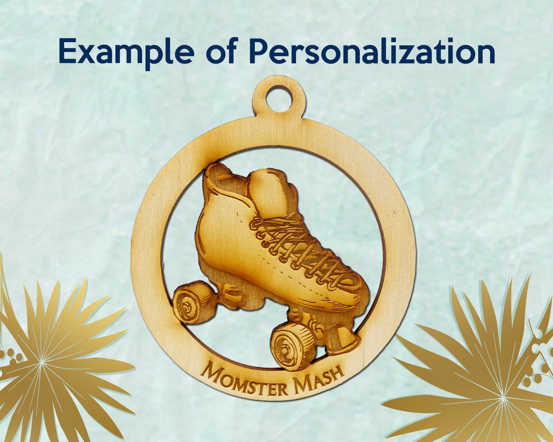 Personalized Roller Skate Ornament Roller Skate Christmas Etsy