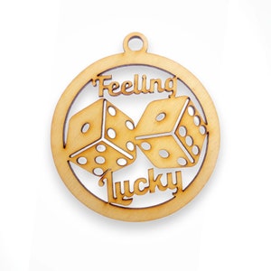 Personalized Dice Ornaments Feeling Lucky Ornaments Gambling Gifts image 1