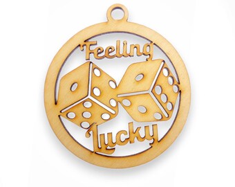 Personalized Dice Ornaments - Feeling Lucky Ornaments - Gambling Gifts