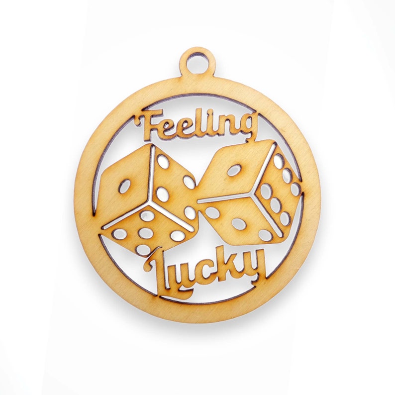 Personalized Dice Ornaments Feeling Lucky Ornaments Gambling Gifts image 1