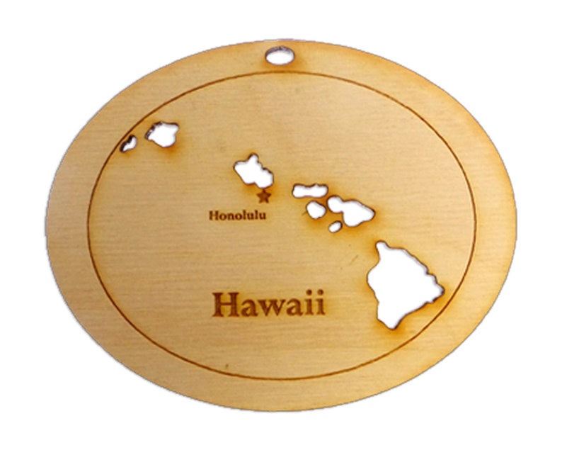 Personalized Hawaii Ornament Hawaii State Ornaments Hawaii Etsy