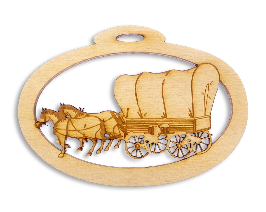 Personalized Covered Wagon Ornament Covered Wagon Christmas Ornament ...