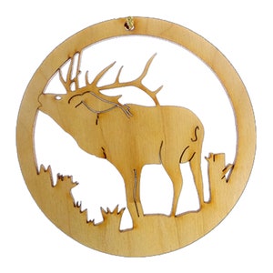 Personalized Elk Ornament, Elk Christmas Ornaments, Elk Gifts, Gift for Elk Hunter, Wildlife Ornament, Wildlife Gifts, Elk Hunting image 1