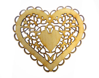 Personalized Heart Ornament - Heart Ornaments - Custom Heart Gift - Heart Decoration - Rustic Heart - Valentine Ornament