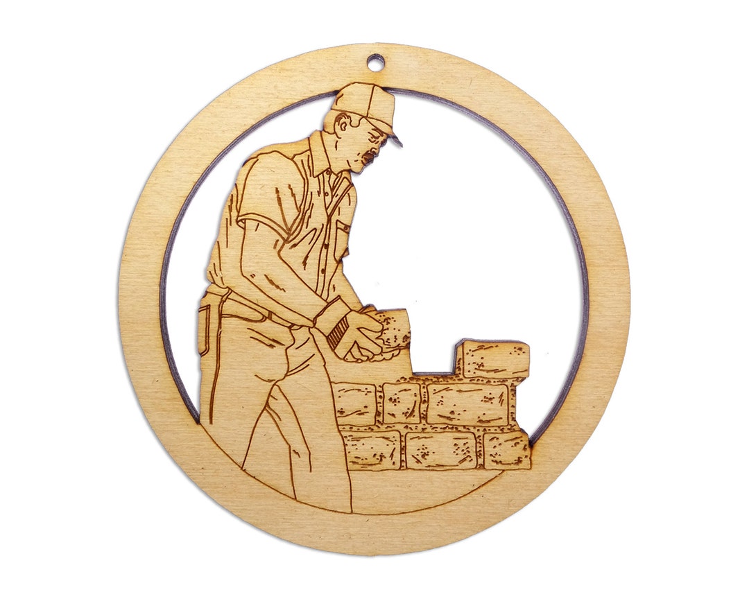 Personalized Brick Mason Ornament Stone Mason Ornament Gift for Stone