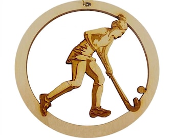 Personalized Field Hockey Ornament, Field Hockey Player Gift For Girls, Teammates, Coaches, and Fans