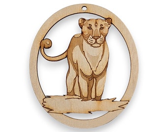 Personalized Lioness Ornament - Lioness Christmas Ornament - Lioness Decor - Lioness Ornaments - Christmas Lioness