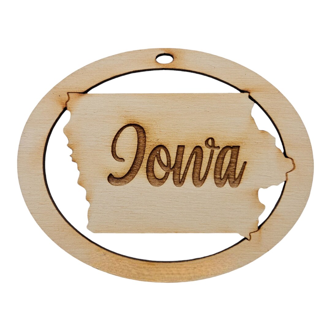Personalized Iowa Ornament - Iowa State Ornament - Iowa Gift - Iowa ...