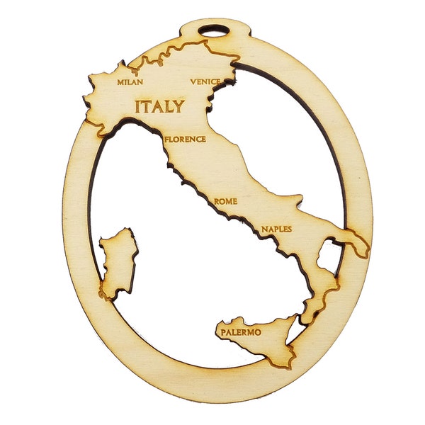 Personalized Italy Ornament, Italy Christmas Ornament, Italy Souvenir, Italy Decorations, Italian Ornament, Travel Souvenir