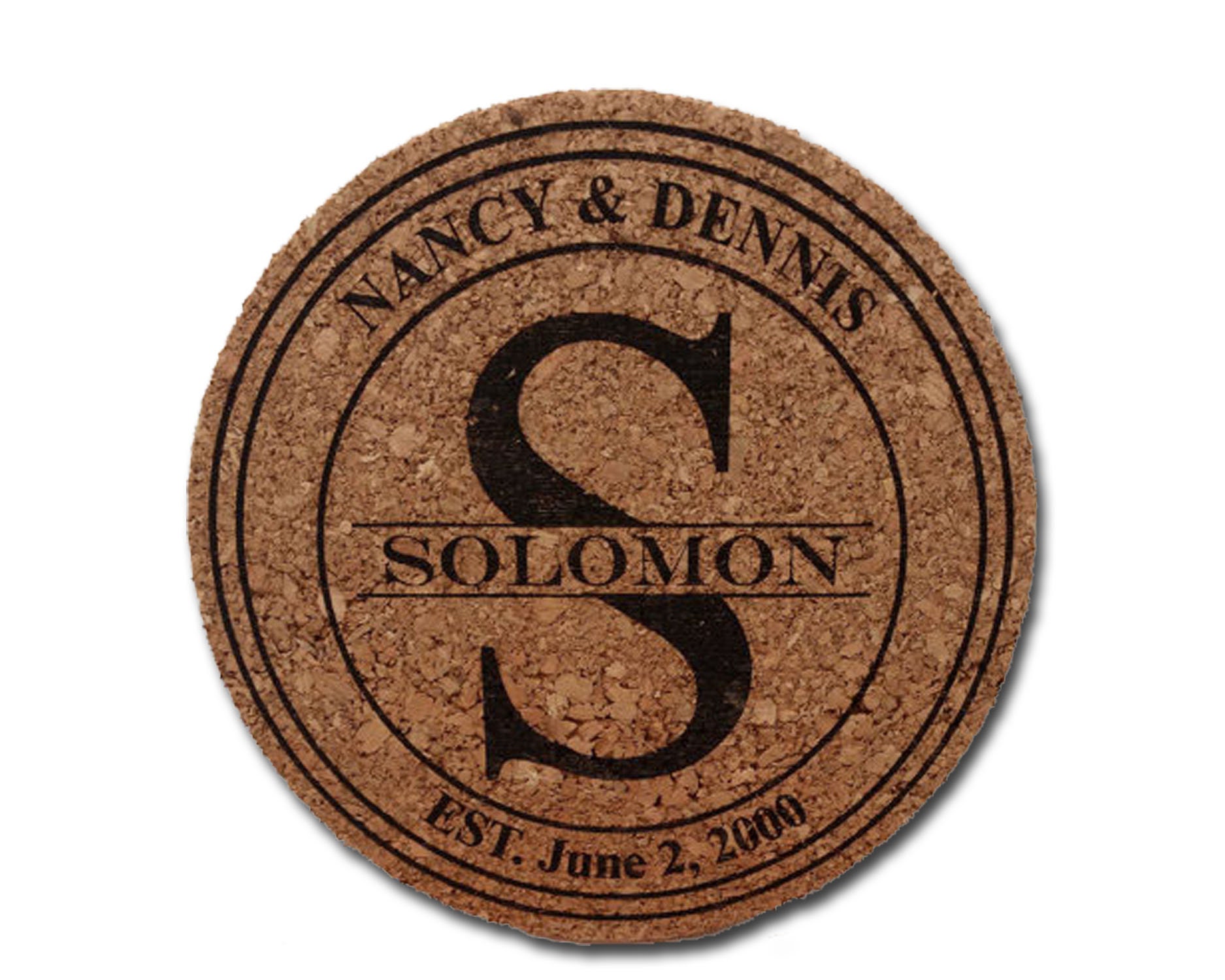 Custom Cork Trivet - CUSTOM PERSONALIZED GIFT - Custom Hostess Gift -…