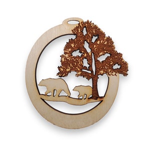 Gifts for Nature Lover | Personalized Bear Christmas Ornament | Christmas Bear Decorations | Bear Christmas Tree Decorations | Bear Ornament