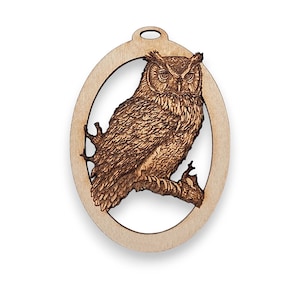 Personalized Owl Christmas Ornaments | Handmade Birch Decor | Unique Holiday Gift | Owl-Themed Tree Decoration | Thoughtful Keepsake