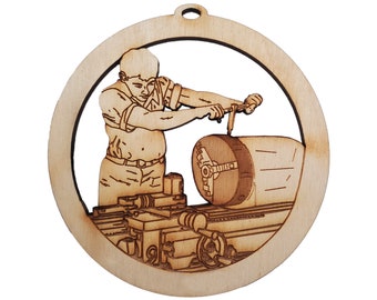 Personalized Machinist Ornament - Machinist Gifts - Gift for Machinist - Machinist Christmas Ornaments