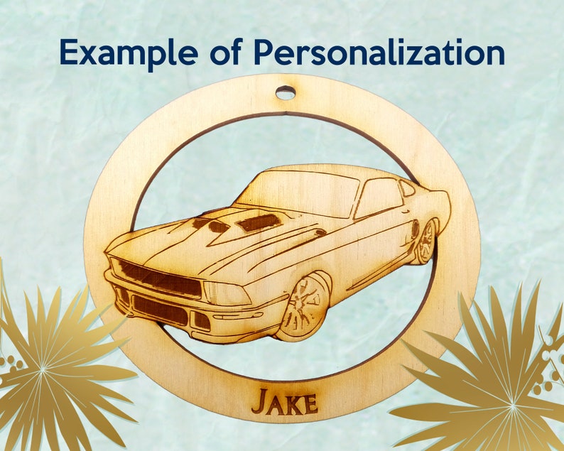 Personalized Mustang Ornament Fastback Ford Mustang Gifts Etsy