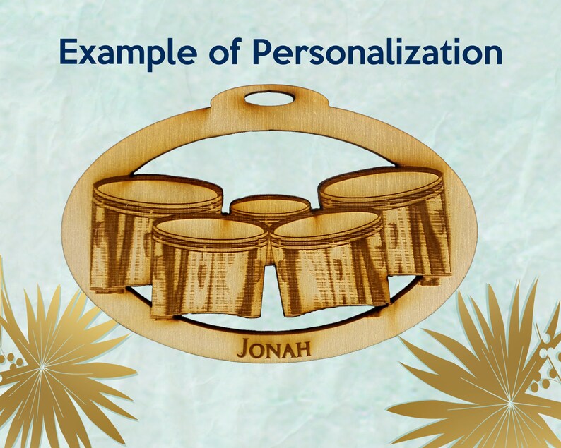 Personalized Quads Ornament Tenor Drums Ornament Etsy