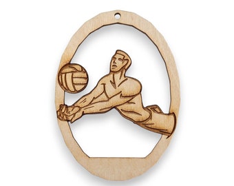 Personalized Volleyball Ornament, Men's Volleyball Christmas Ornaments, Men's Personalized Volleyball Gifts, Volleyball Player Gifts