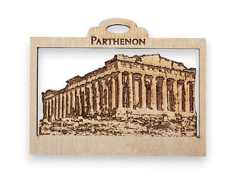 Personalized Parthenon Ornament - Greece Christmas Ornament - Greece Ornaments - Greece Souvenirs - Parthenon Gifts