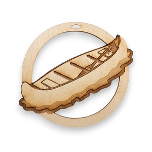 Personalized Canoe Ornament - Canoe Christmas Ornaments - Canoe Gift Topper - Canoe Decor - Canoe Art - Canoeing Ornament - Canoeing Gift