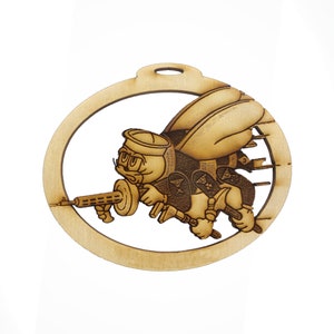 Personalized Seabee Warfare Ornament, Navy Seabee Ornament, Gift for Seabee Sailor, US Navy Seabee Veteran, US Navy Seabees Emblem