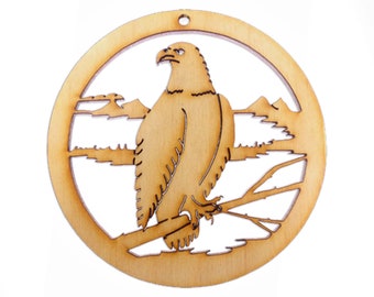 Personalized Eagle Ornament | Handcrafted Eagle Christmas Ornament | Unique Patriotic Eagle Decorations | Bird Lovers' Gif