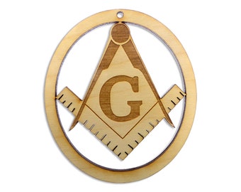 Personalized Mason Ornament - Masonic Ornament - Order of the Freemasons - Freemason Ornament - Masonic Gift - Masonic Decor