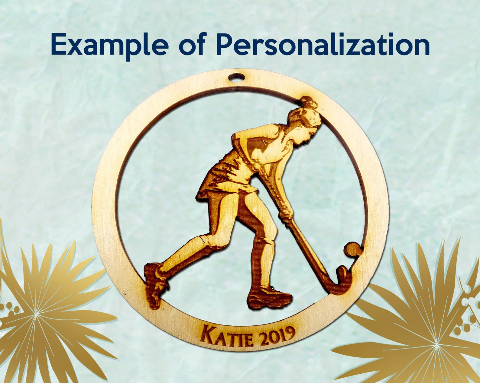 Personalized Field Hockey Ornament Field Hockey Player Gift Etsy