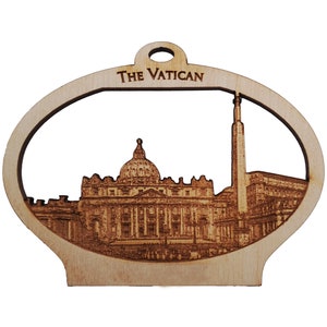 Personalized Vatican Christmas Ornament, Unique Vatican City Souvenirs Gifts, Rome Italy Souvenirs, Vatican Keepsake Ornament