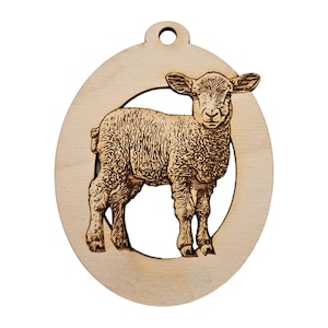 Lamb Christmas Ornaments | Personalized Sheep Ornaments | Sheep Christmas Decorations | Farm Animal Ornaments
