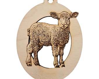 Lamb Christmas Ornaments | Personalized Sheep Ornaments | Sheep Christmas Decorations | Farm Animal Ornaments