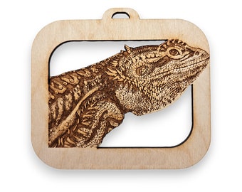 Personalized Bearded Dragon Christmas Ornament | Bearded Dragon Gifts | Exotic Pet Christmas Ornaments | Reptile Holiday Decor