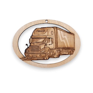 Personalized Big Rig Ornament, Trucker Ornament, Trucker Christmas Ornaments, Big Rig Ornaments, Gift Idea for Trucker, Trucker Driver Gifts