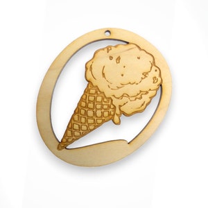 Personalized Ice Cream Cone Ornament Ice Cream Ornament Ice Cream Ornaments Ice Cream Decoration Summer Ornament image 1