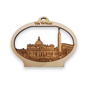 Personalized Vatican Christmas Ornament, Unique Vatican City Souvenirs Gifts, Rome Italy Souvenirs, Vatican Keepsake Ornament