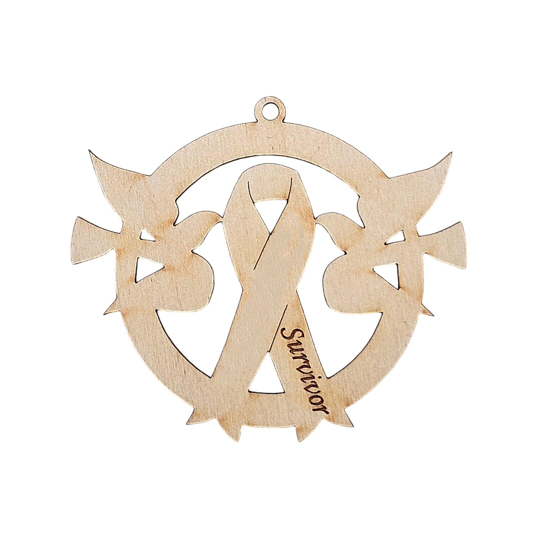Surviving Cancer Ribbon Personalized Survivor Ribbon Ornament - Survivor Ribbon Gift ...
