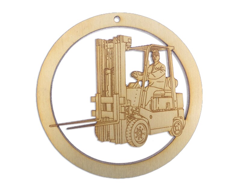 Personalized Fork Truck Ornament Unique Fork Truck Christmas Etsy